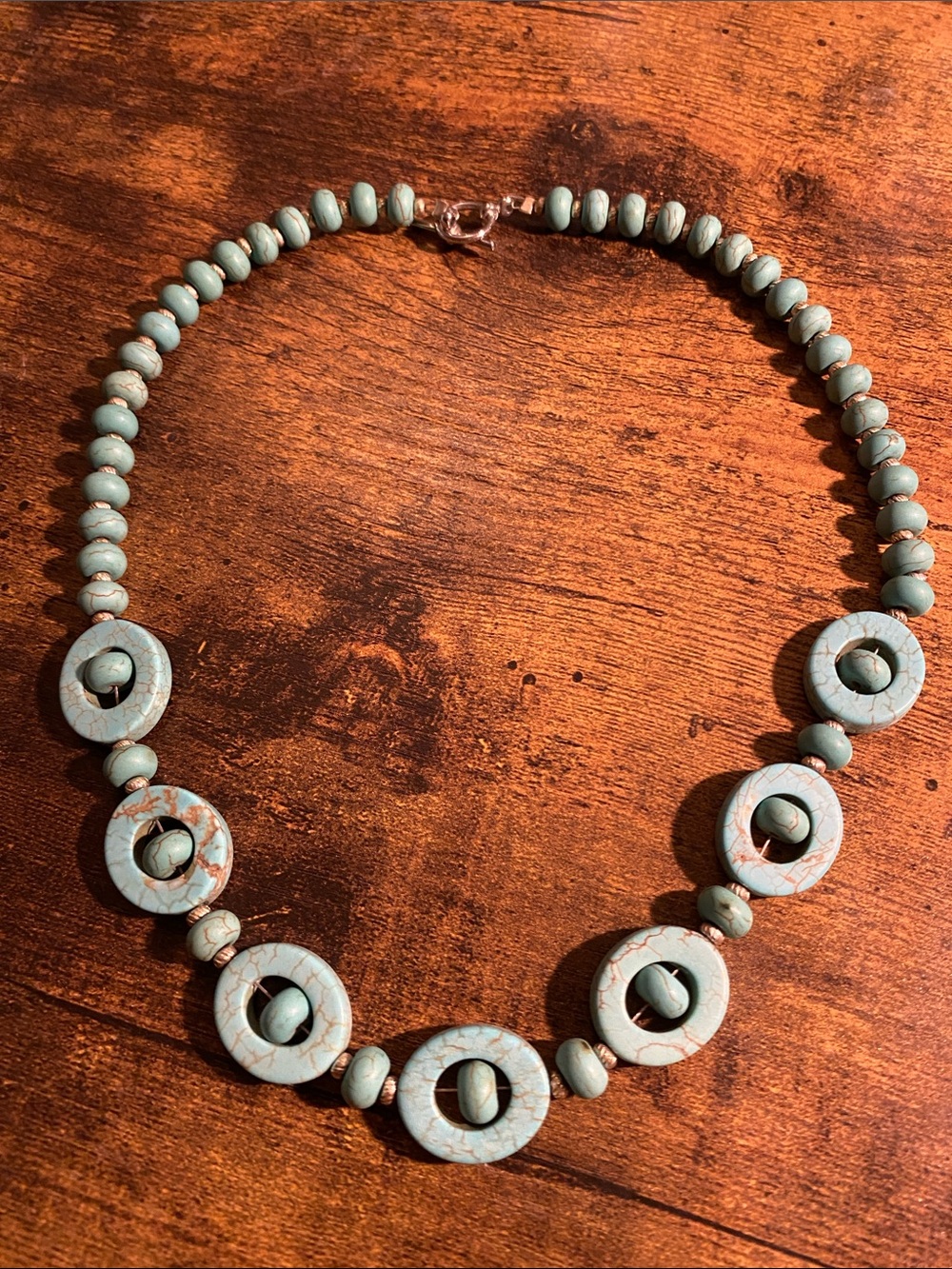 Handcrafted Turquoise Bead Necklace - Women's Jewelry